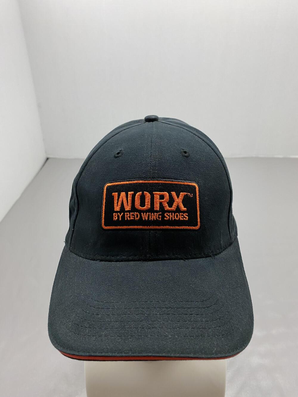WORX By Red Wing Shoes Hat Cap Strap Back One Size Black Twill Baseball Cap Mens